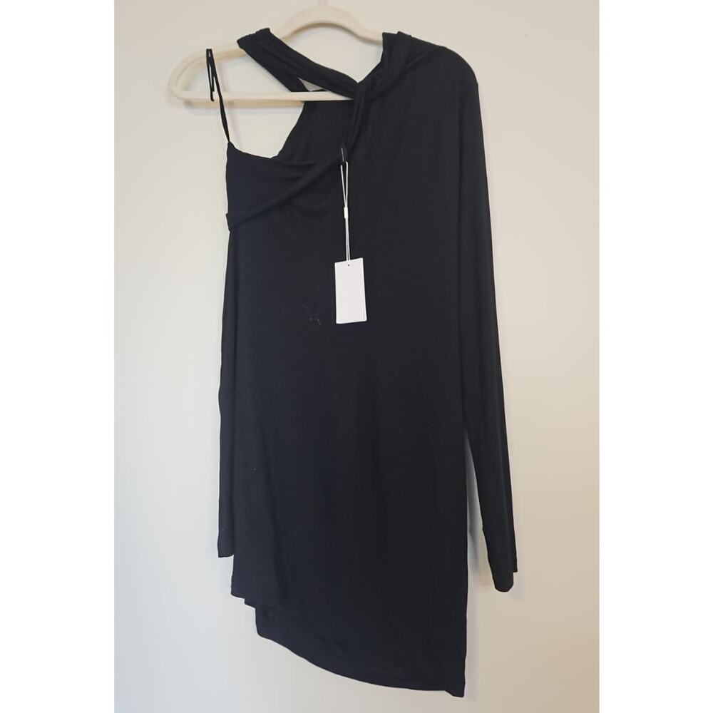Helmut Lang Minimalist Black Dress - Picture 2 of 4